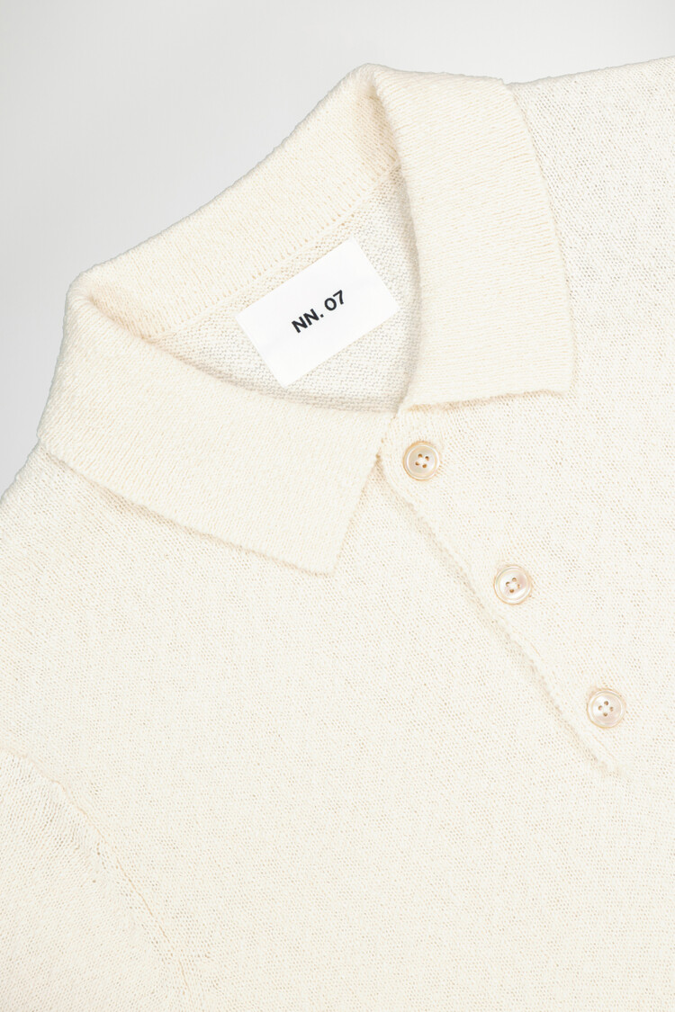 No Nationality 07 Randy 6558 Knitted Polo 'Ecru'