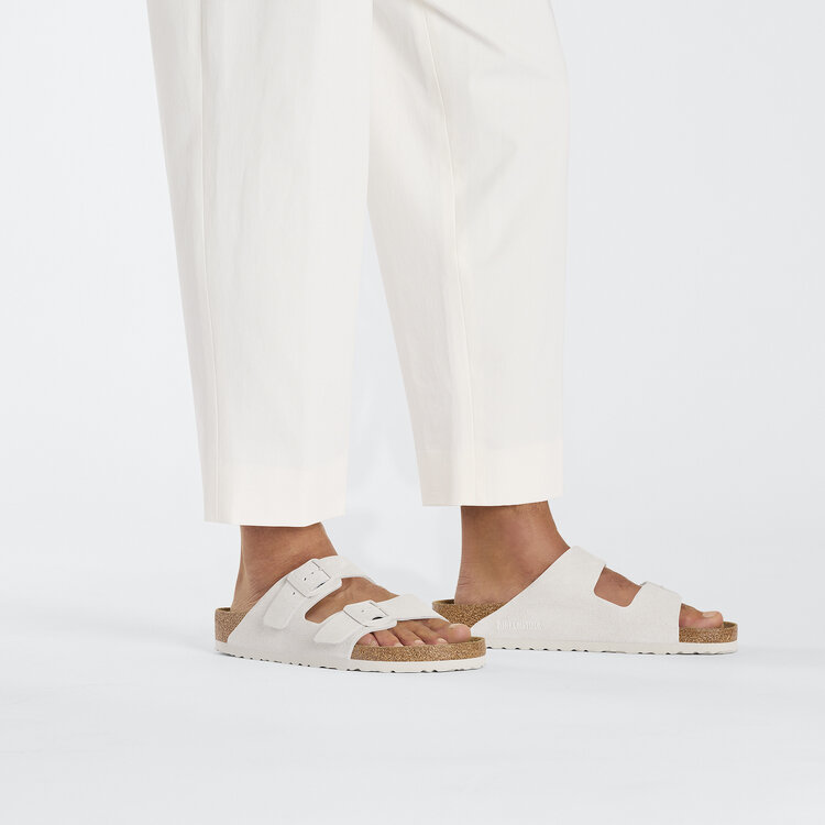Birkenstock Arizona Suede Leve 'Antique White'