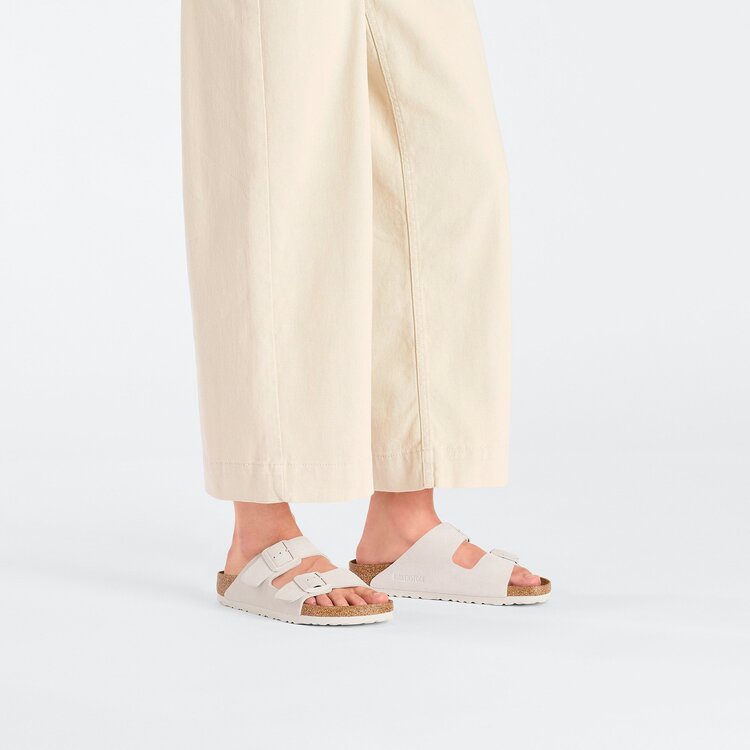 Birkenstock Arizona Suede Leve 'Antique White'