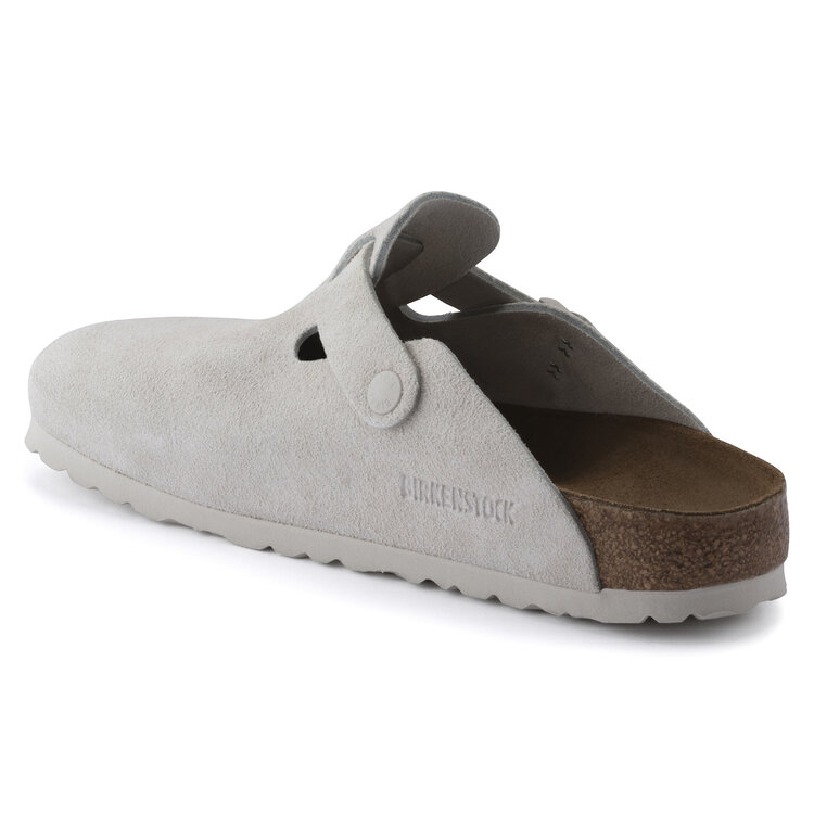 Birkenstock Boston Suede Leve 'Antique White'