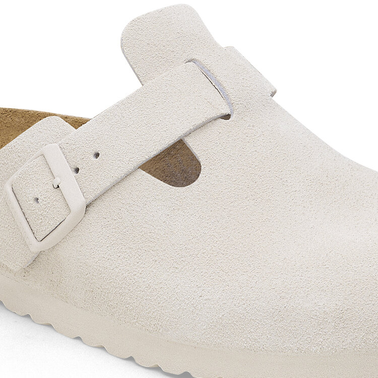 Birkenstock Boston Suede Leve 'Antique White'