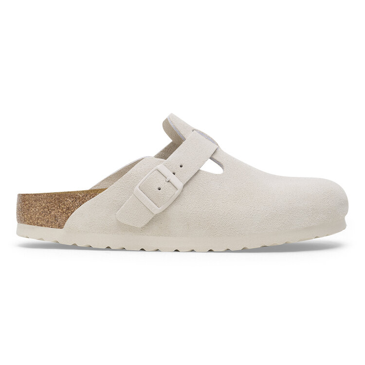 Birkenstock Boston Suede Leve 'Antique White'