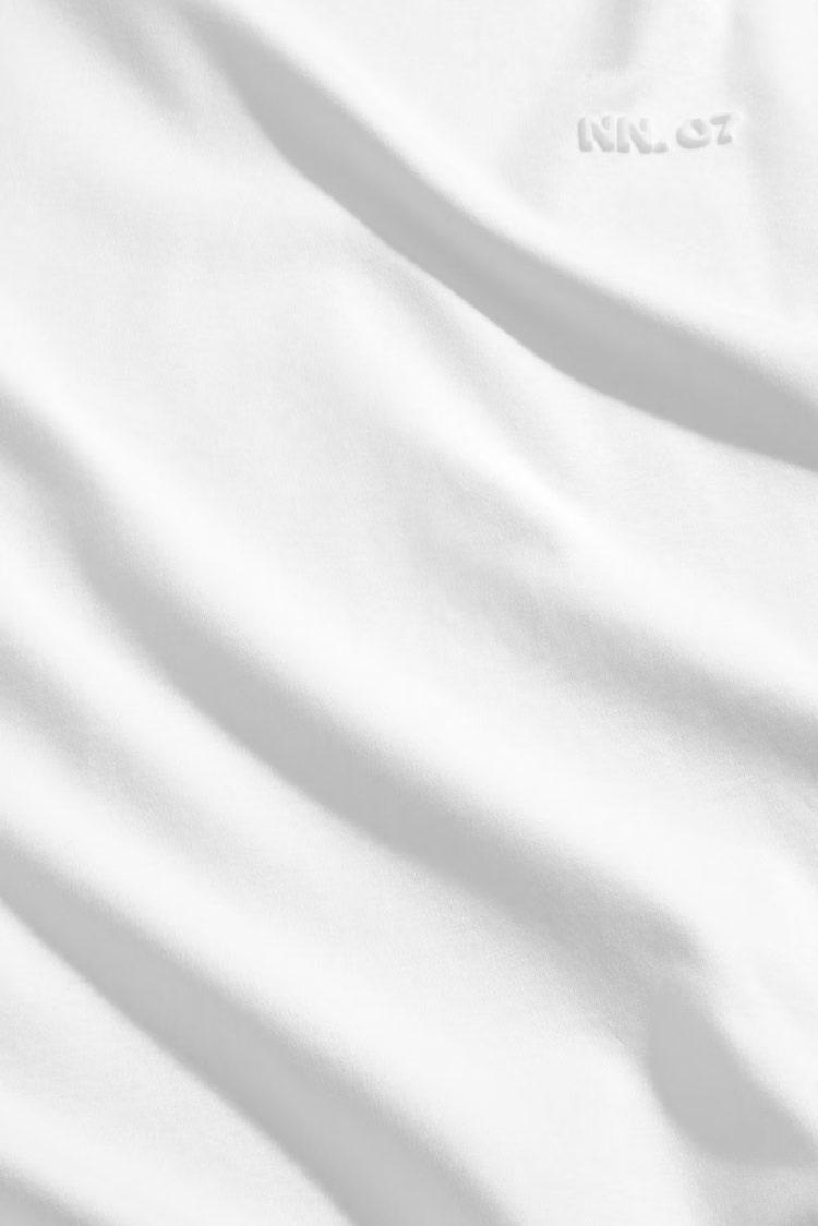 No Nationality 07 Nat Logo Cotton Tee 3525 'White'