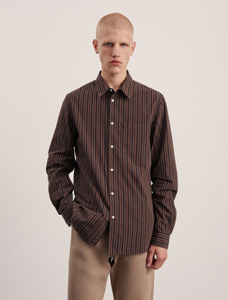 Another Aspect Another Shirt 3.0 'Brown / Black' Stripe