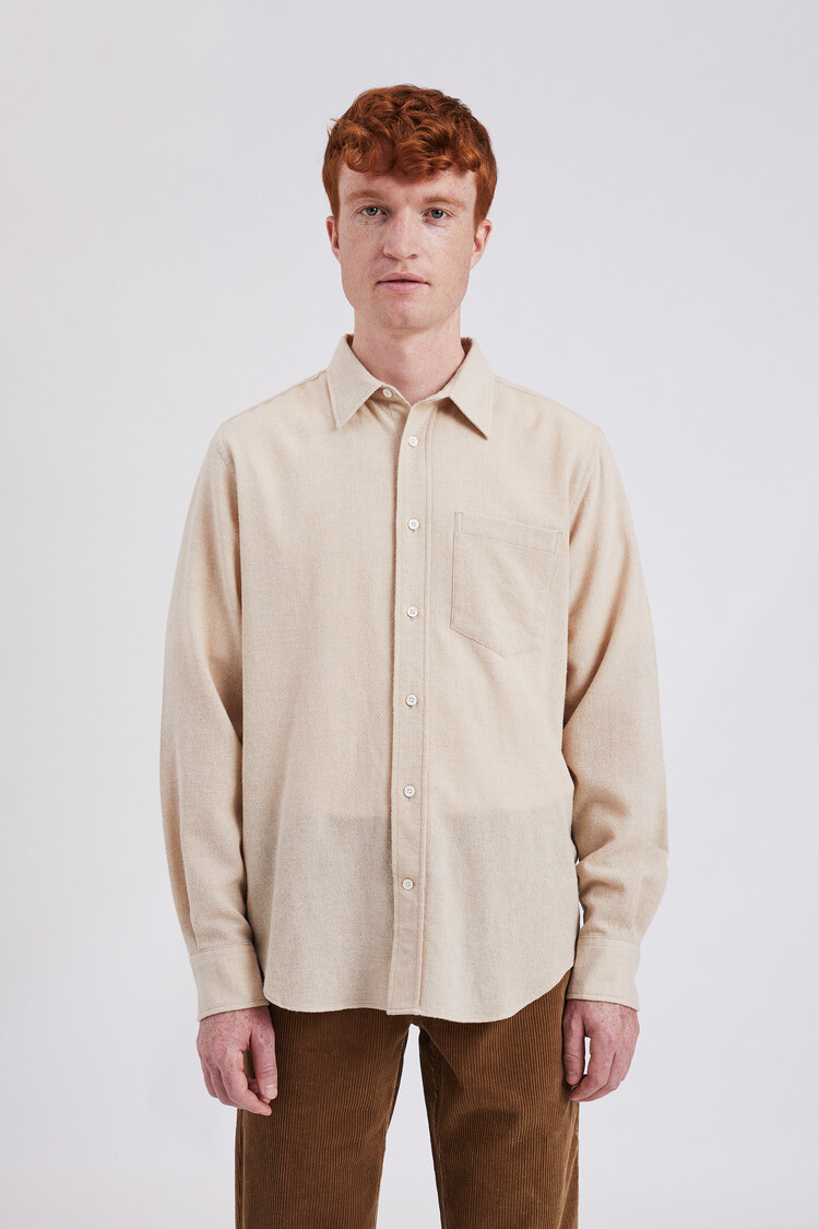 Norse Projects Algot Relaxed Wool Shirt 'Ecru'
