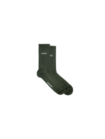 Norse Projects Bjarki Logo Sport Sock 'Forest Green'