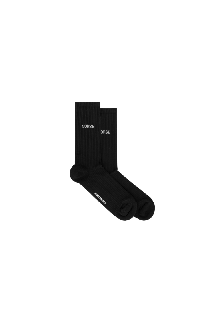 Norse Projects Bjarki Logo Sport Sock 'Black'
