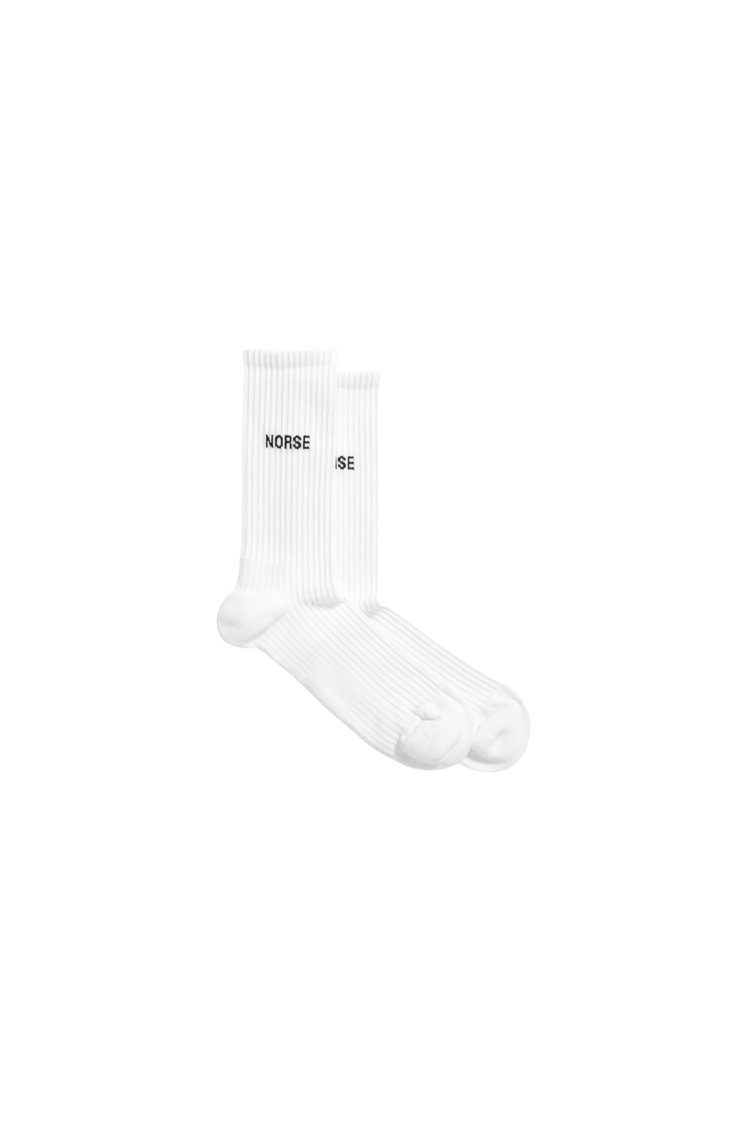 Norse Projects Bjarki Logo Sport Sock 'White'