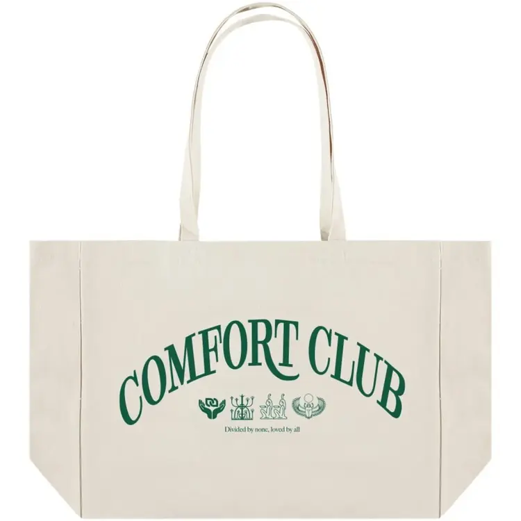 Collectiq Logo Quote Totebag 'Vintage White / Jade Green'