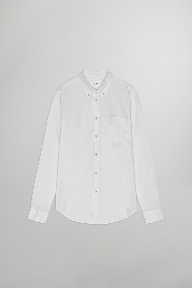 No Nationality 07 Arne BD 5032 Brushed Oxfort Shirt 'White'