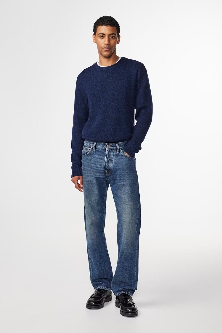 No Nationality 07 Lee 6598 Wool Blend Sweater 'Navy Blue'