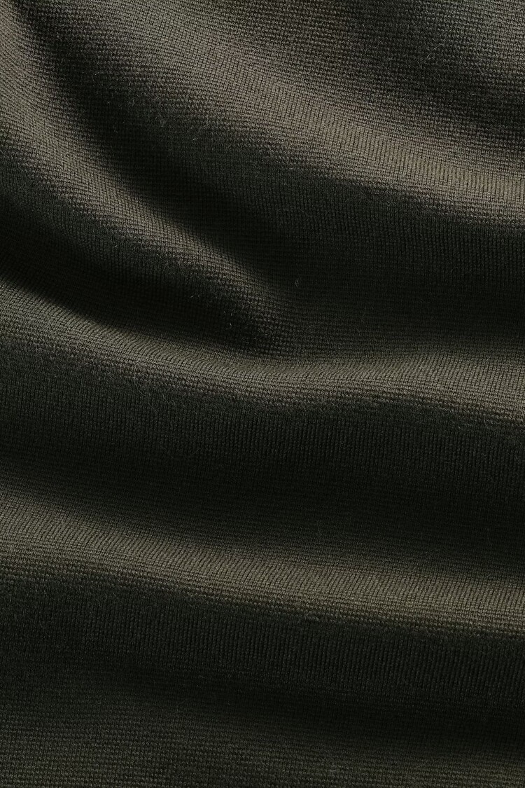 No Nationality 07 Harald 6530 Half Zip Wool Blend Sweater 'Dark Army'