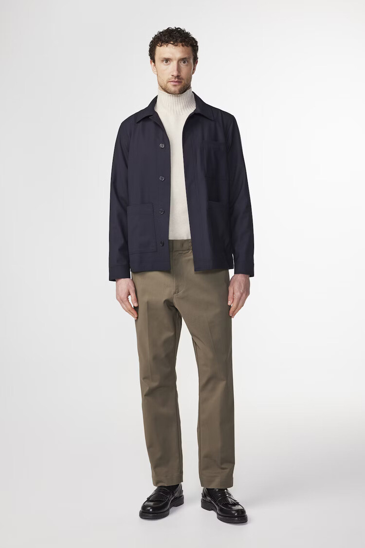 No Nationality 07 Billie 1089 Heavy Wool Blend Drawstring Trouser 'Tarmac'