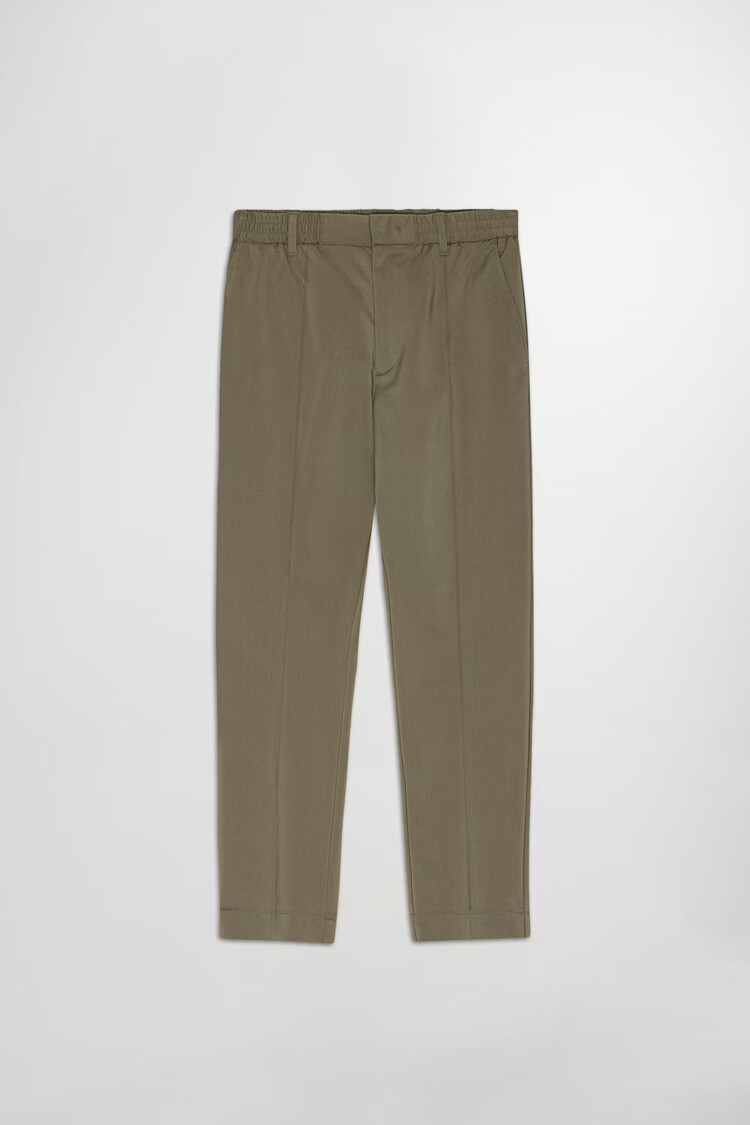 No Nationality 07 Billie 1089 Heavy Wool Blend Drawstring Trouser 'Tarmac'
