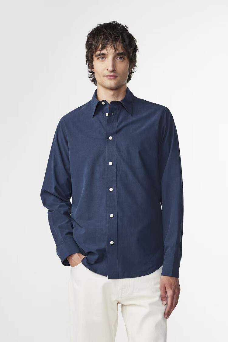 No Nationality 07 Colby 5329 Lyocell Blend Shirt 'Navy Blue'