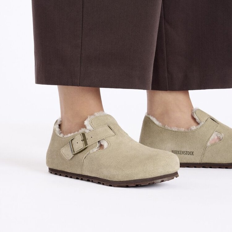 Birkenstock London Shearling LEVE 'Taupe'