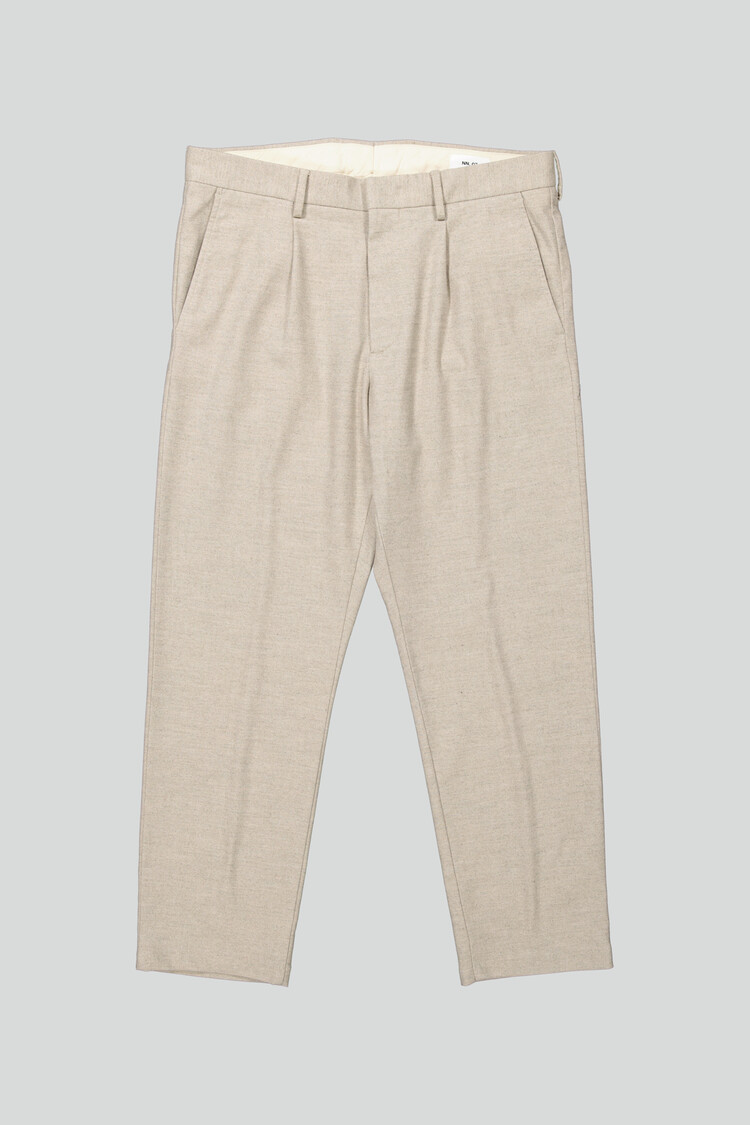 No Nationality 07 Billie 1067 Melange Tapered Trouser 'Cement'