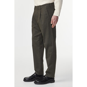 No Nationality 07 Billie 1067 Melange Tapered Trouser 'Dark Army'