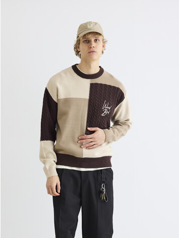 Woodbird Kurt Patch Knit 'Brown'