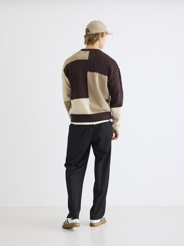 Woodbird Kurt Patch Knit 'Brown'