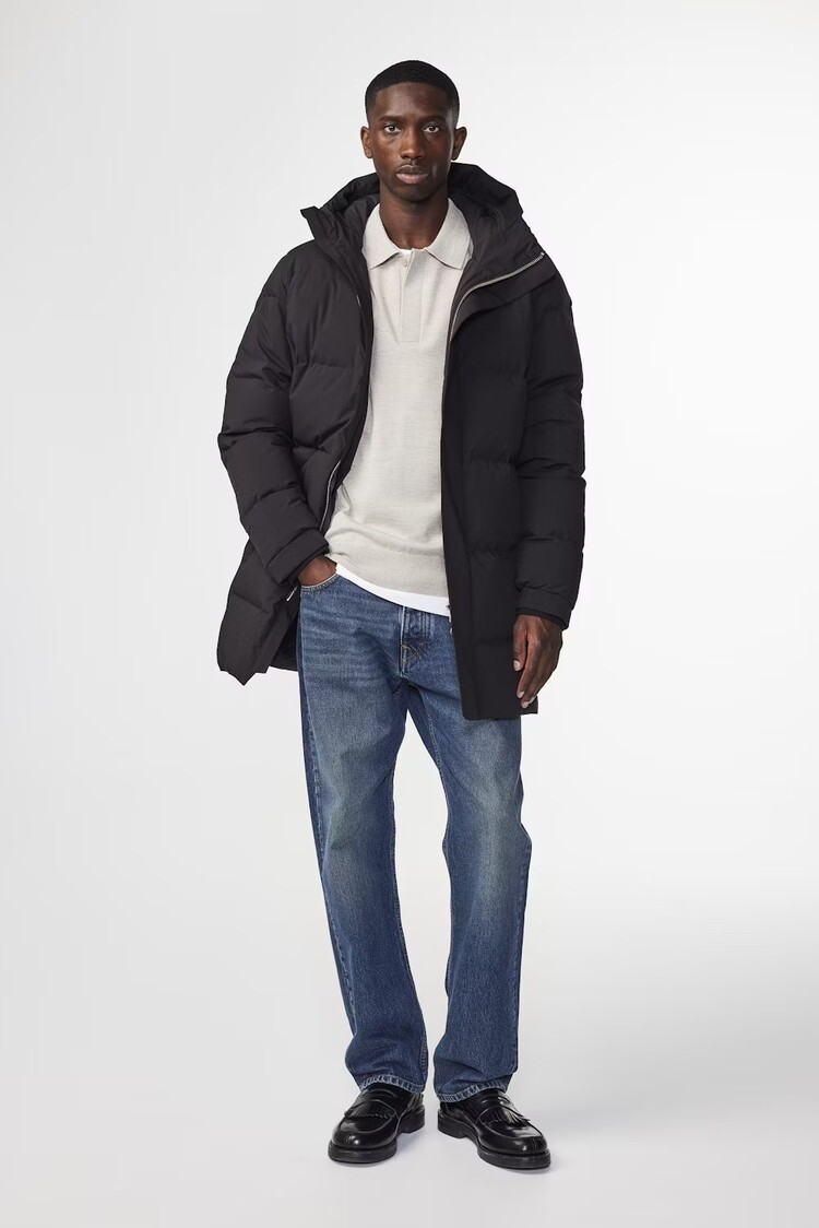 No Nationality 07 Jake 8181 Mid-length Technical Down Jacket 'Black'