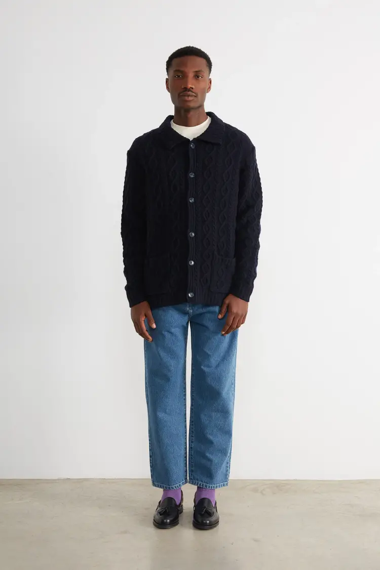 Edmmond Studios Shepherd Cardigan 'Navy'