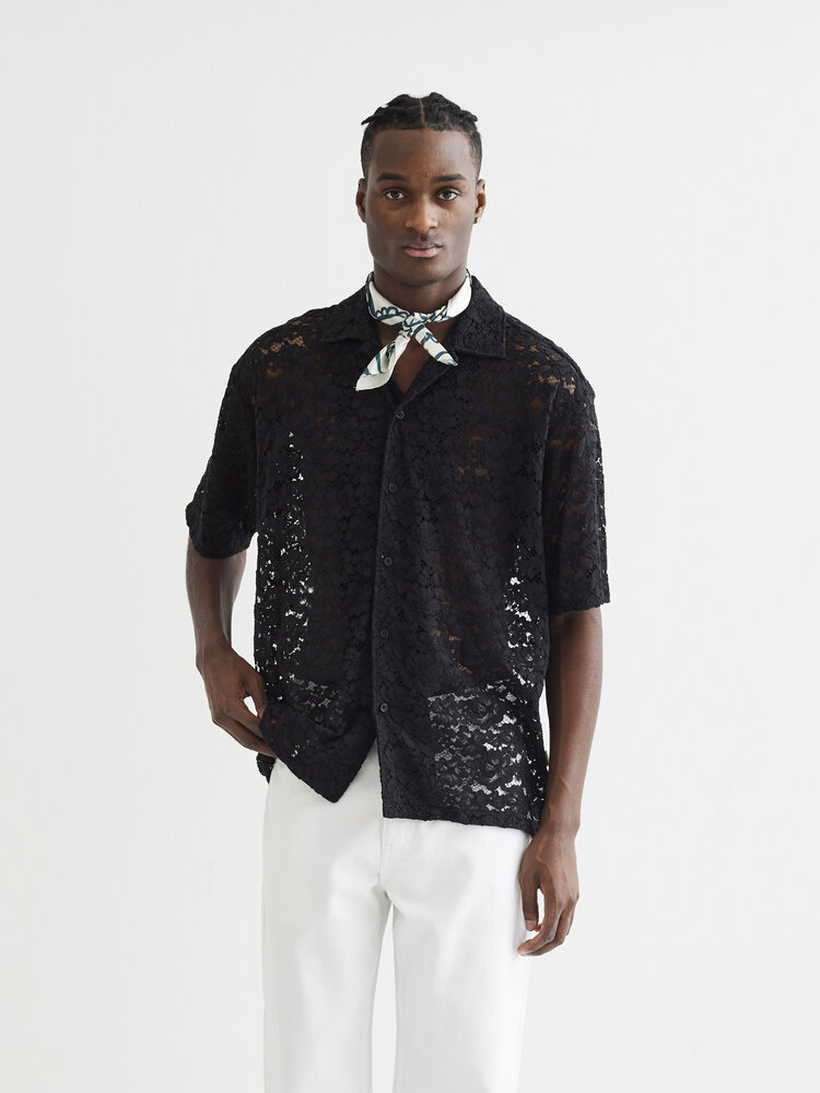 Woodbird Banks Lace Shirt 'Black'