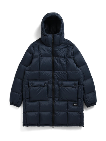 Taion Volume Hood Down Coat 'Dark Navy' (Packable)