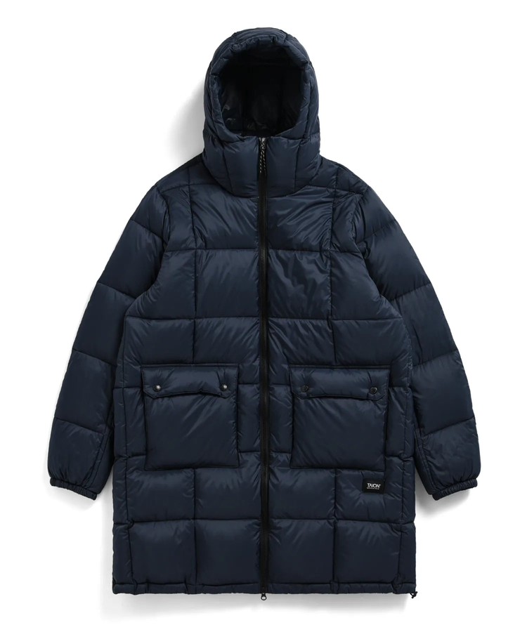Taion Volume Hood Down Coat 'Dark Navy' (Packable)