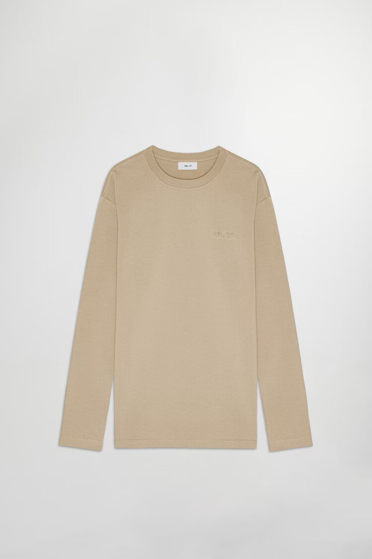 No Nationality 07 Nat 3457 Long Sleeve Logo T-Shirt 'Timber Wolf'