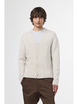No Nationality 07 John 6683 V-Neck Cardigan 'White Pepper'