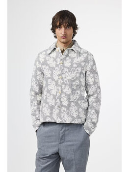 No Nationality 07 Rahim 5247 Jacquard Jacket 'Black Melange'