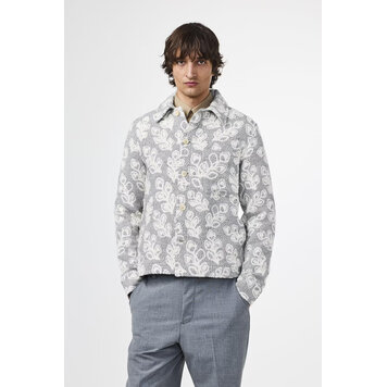 No Nationality 07 Rahim 5247 Jacquard Jacket 'Black Melange'