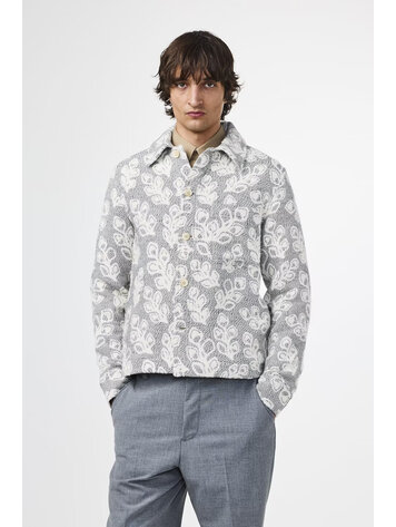 No Nationality 07 Rahim 5247 Jacquard Jacket 'Black Melange'