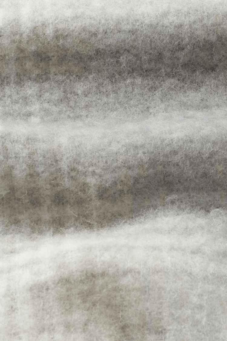 No Nationality 07 Wool Scarf Two 9017 'Ecru Check'