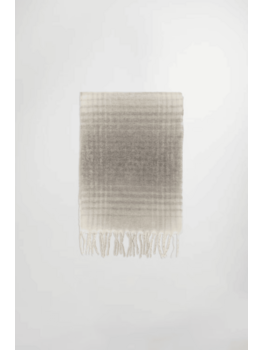 No Nationality 07 Wool Scarf Two 9017 'Ecru Check'