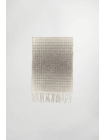 No Nationality 07 Wool Scarf Two 9017 'Ecru Check'