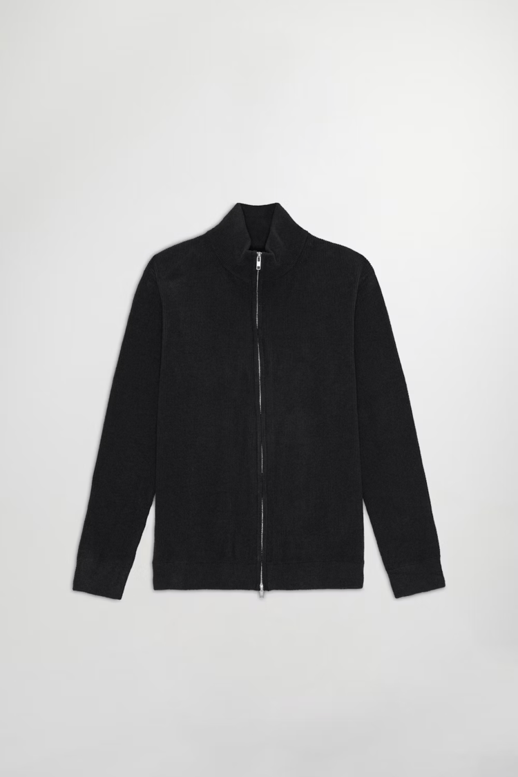 No Nationality 07 Danny 6429 Full Zip Sweater 'Asphalt'