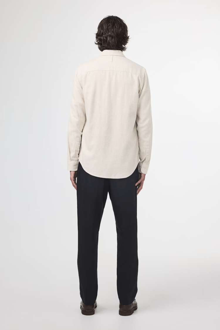 No Nationality 07 Arne 51166 Flannel Shirt 'Creme Check'