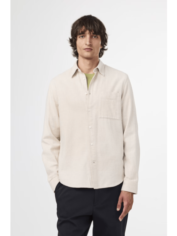 No Nationality 07 Arne 51166 Flannel Shirt 'Creme Check'