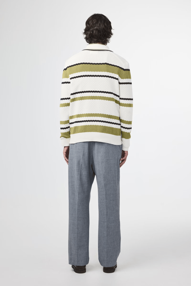 No Nationality 07 Alfie 6636 Knitted Polo 'Ivory'