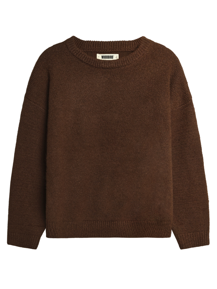 Woodbird Kurt Fuzzy Knit 'Brown'