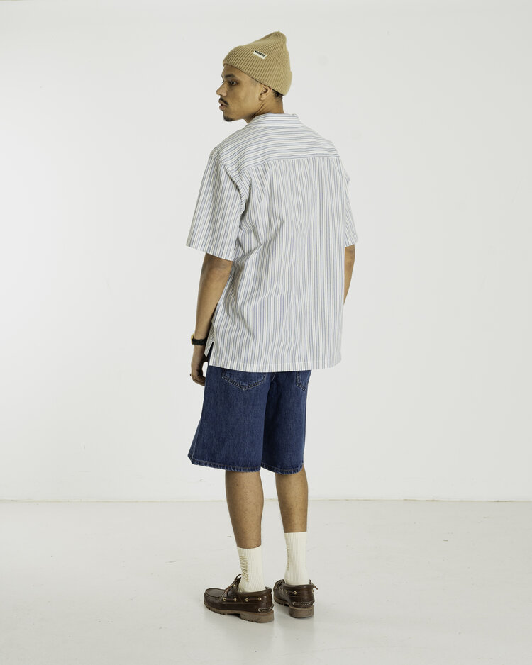 Woodbird Rami Stone Shorts 'Blue'