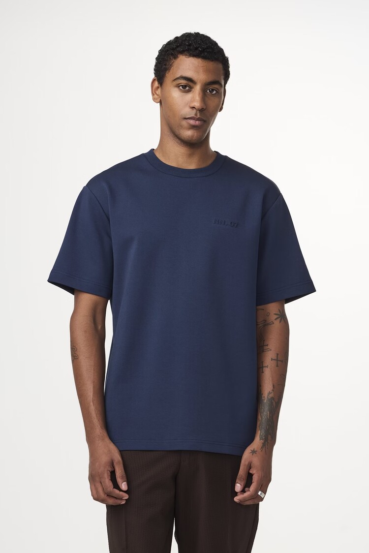 No Nationality 07 Nat 3457 Logo T-shirt 'Navy Blue'