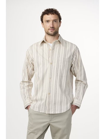 No Nationality 07 Adwin 5393 Linen Blend Shirt 'Various Stripe'