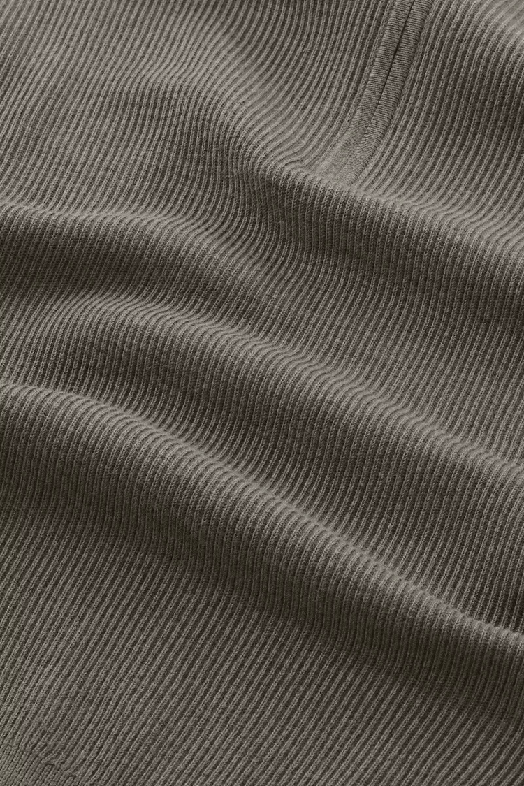 No Nationality 07 Hansie 6600 Ribbed Half Zip Polo 'Capers'