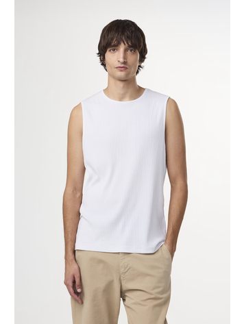 No Nationality 07 Ferris 3526 Ribbed Slim Fit Vest 'White'