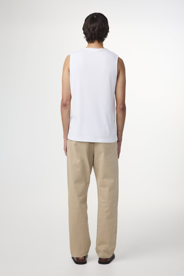 No Nationality 07 Ferris 3526 Ribbed Slim Fit Vest 'White'