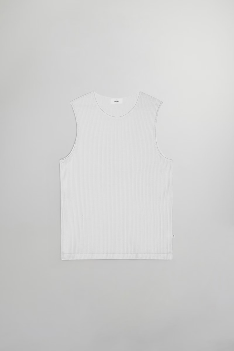 No Nationality 07 Ferris 3526 Ribbed Slim Fit Vest 'White'