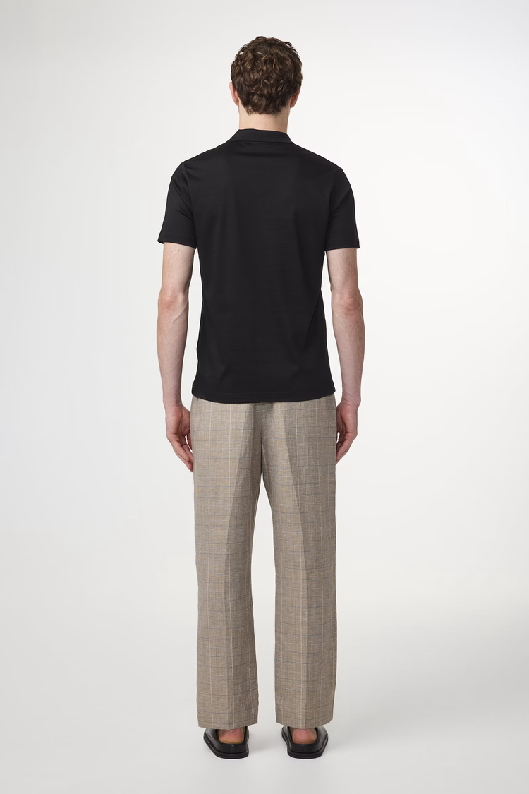 No Nationality 07 Paul 3525 Open-Collar Polo 'Black'